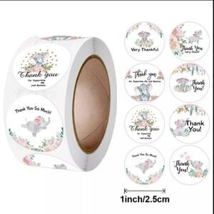 Brand new 500pcs thank you stickers